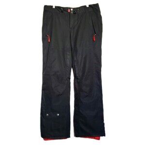 Morrow Women Snowboard Ski Snow Pants Black Red Accents Size L